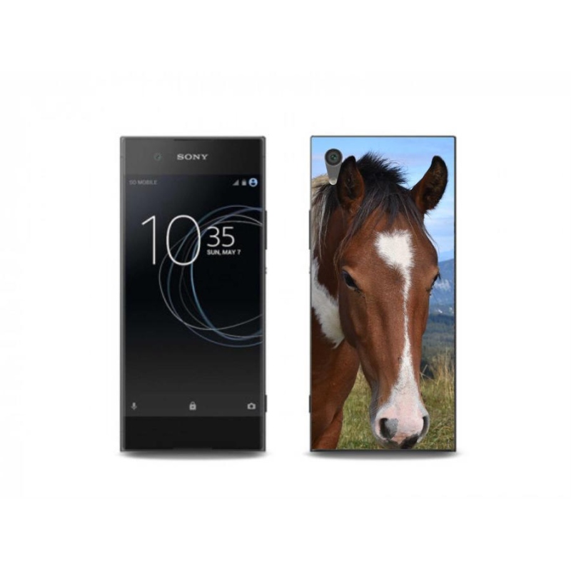 Gelový obal mmCase na mobil Sony Xperia XA1 - hnědý kůň