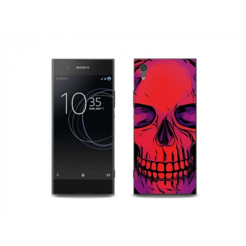 Gelový obal mmCase na mobil Sony Xperia XA1 - lebka