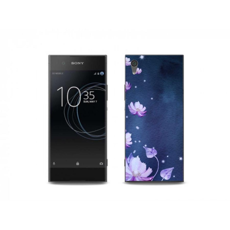 Gelový obal mmCase na mobil Sony Xperia XA1 Plus - padající květy