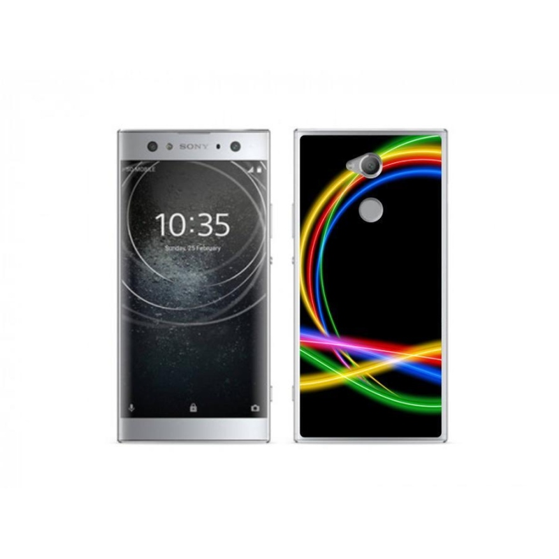 Gelový obal mmCase na mobil Sony Xperia XA2 Ultra - neonové kruhy