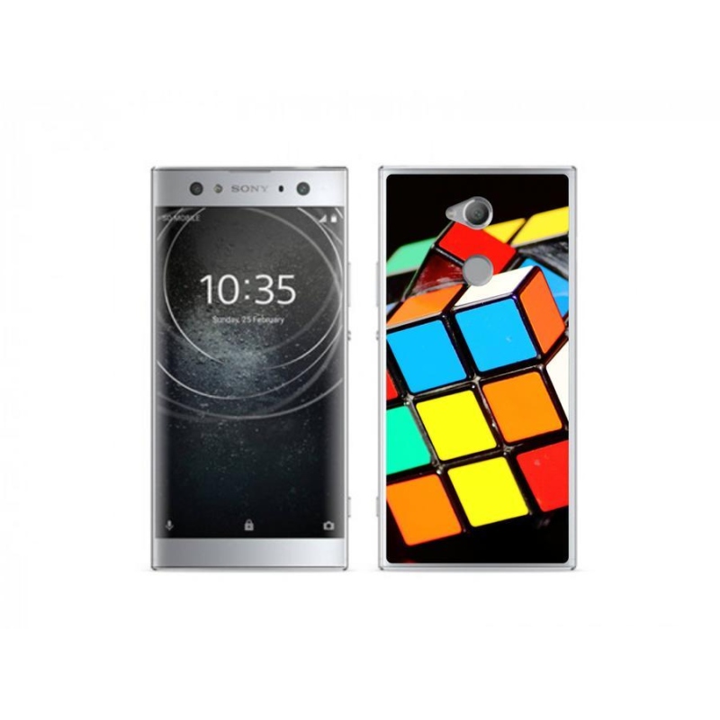 Gelový obal mmCase na mobil Sony Xperia XA2 Ultra - rubikova kostka