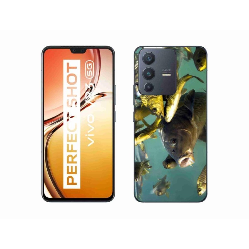 Gelový obal mmCase na mobil Vivo V23 5G - hejno ryb