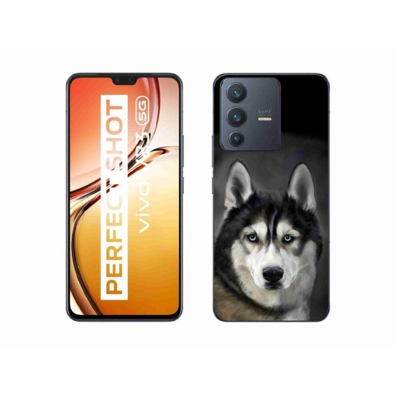 Gelový obal mmCase na mobil Vivo V23 5G - husky
