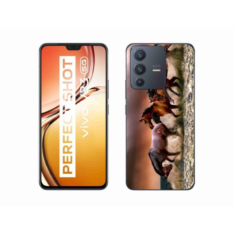 Gelový obal mmCase na mobil Vivo V23 5G - koně 1