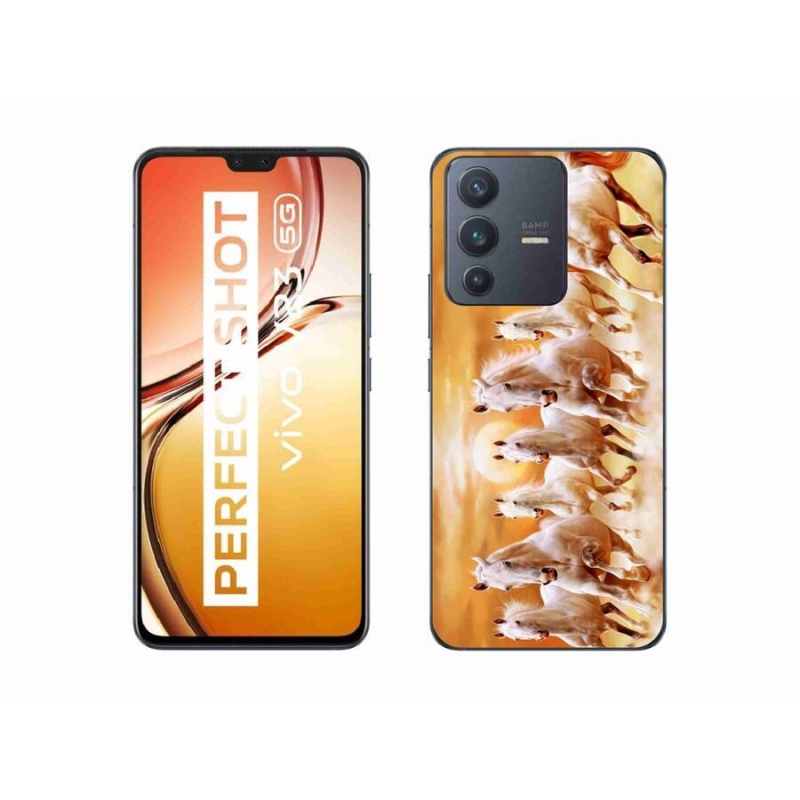 Gelový obal mmCase na mobil Vivo V23 5G - koně 2