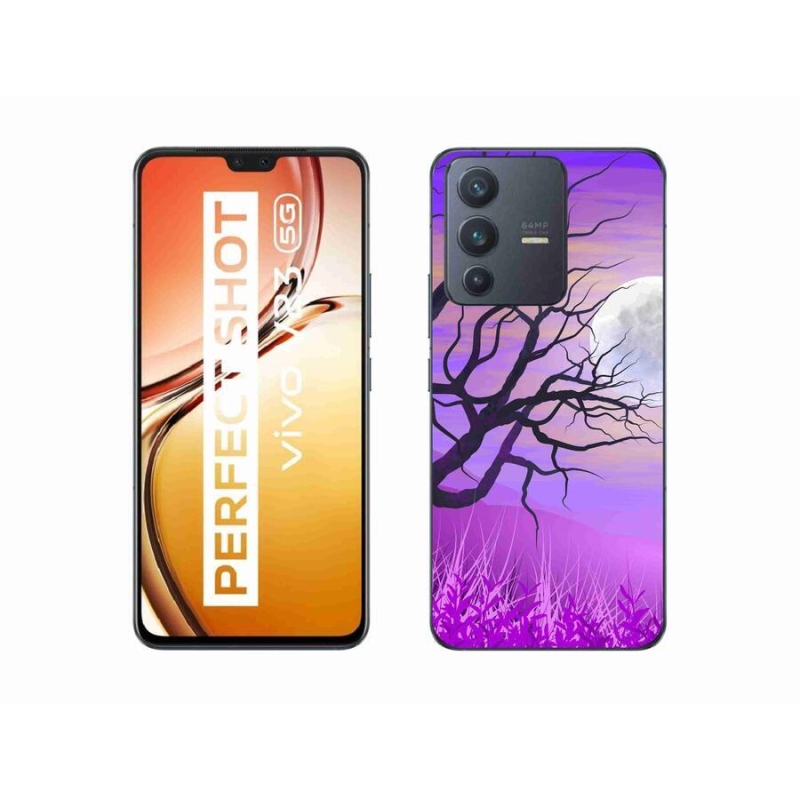 Gelový obal mmCase na mobil Vivo V23 5G - kreslený opadaný strom
