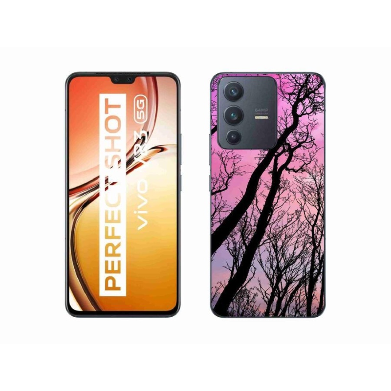 Gelový obal mmCase na mobil Vivo V23 5G - opadané stromy