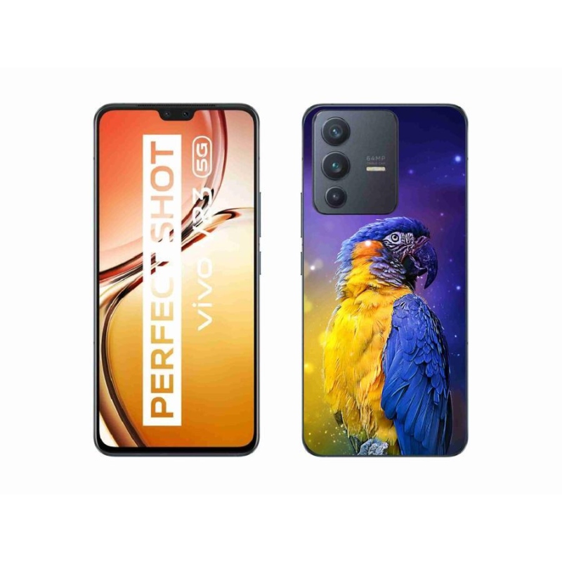 Gelový obal mmCase na mobil Vivo V23 5G - papoušek ara 1