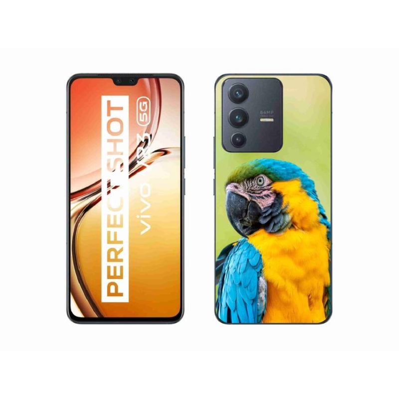 Gelový obal mmCase na mobil Vivo V23 5G - papoušek ara 2