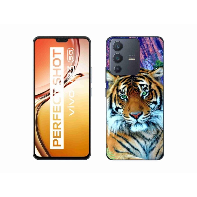 Gelový obal mmCase na mobil Vivo V23 5G - tygr