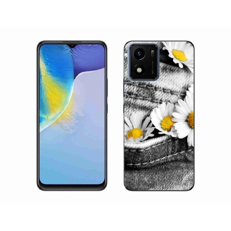 Gelový obal mmCase na mobil Vivo Y01 - kopretiny