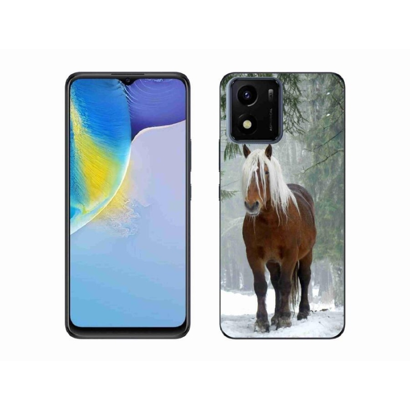 Gelový obal mmCase na mobil Vivo Y01 - kůň v lese