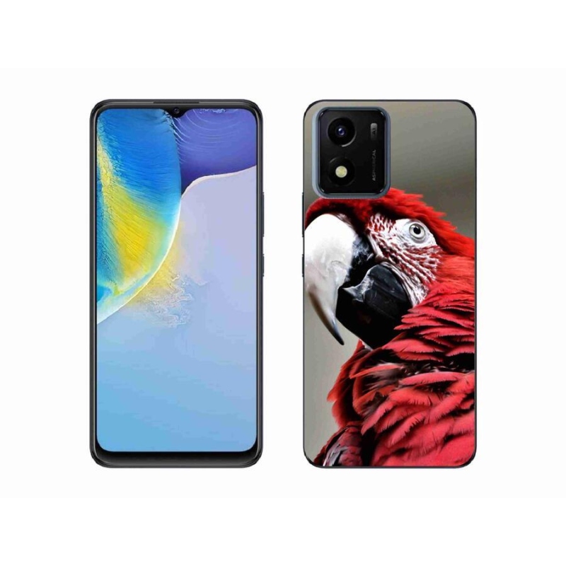 Gelový obal mmCase na mobil Vivo Y01 - papoušek ara červený