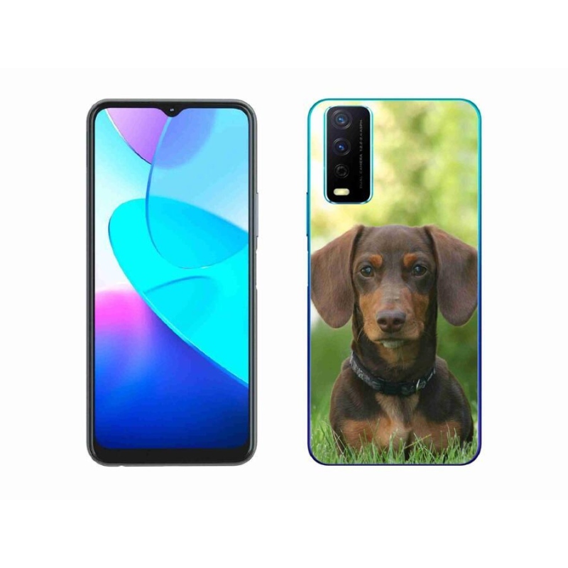 Gelový obal mmCase na mobil Vivo Y11s/Y20s - hnědý jezevčík