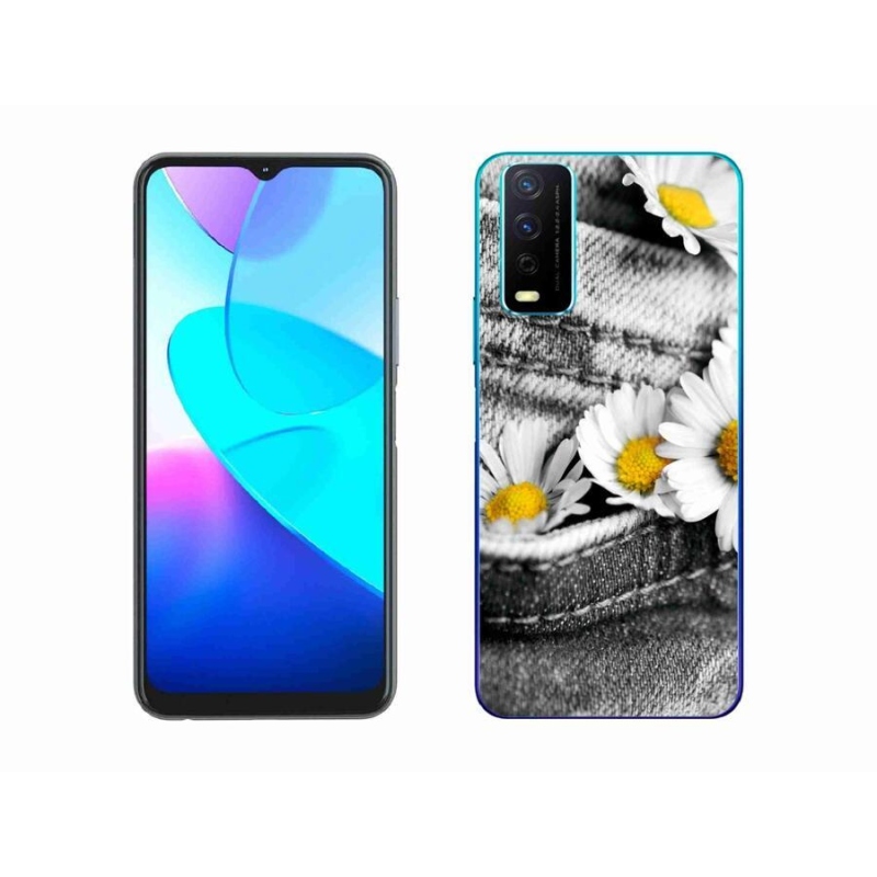 Gelový obal mmCase na mobil Vivo Y11s/Y20s - kopretiny