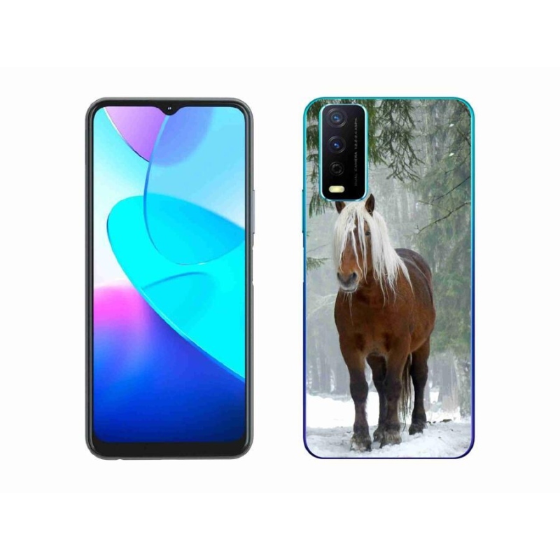 Gelový obal mmCase na mobil Vivo Y11s/Y20s - kůň v lese