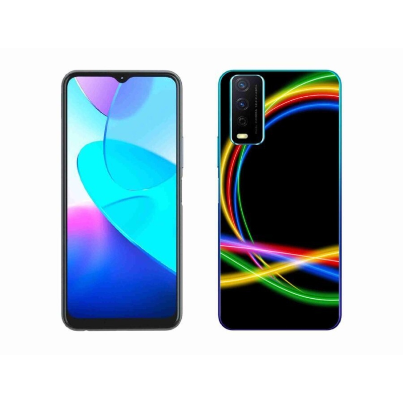 Gelový obal mmCase na mobil Vivo Y11s/Y20s - neonové kruhy