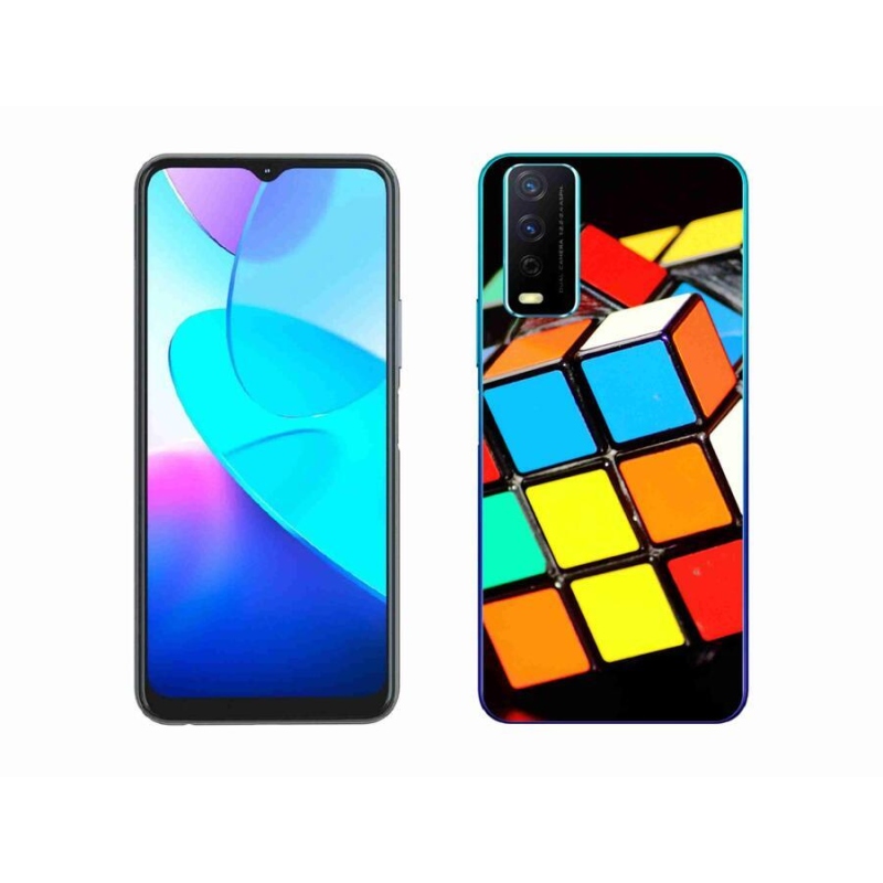 Gelový obal mmCase na mobil Vivo Y11s/Y20s - rubikova kostka