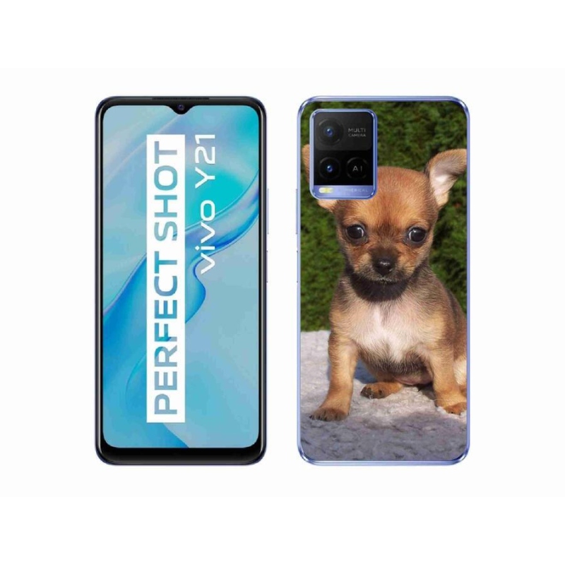 Gelový obal mmCase na mobil Vivo Y21/Y21s/Y33s - čivava 3
