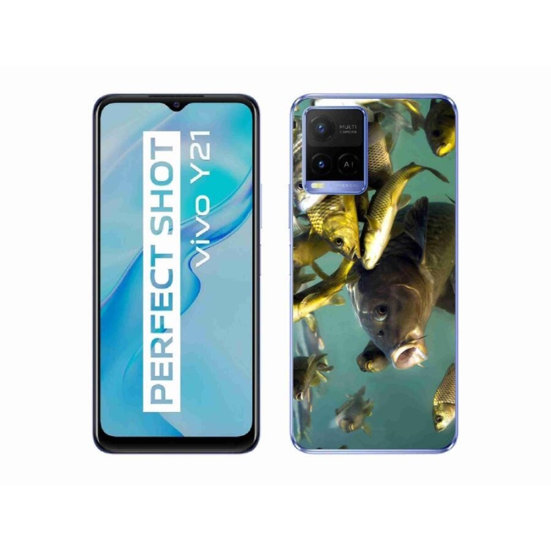 Gelový obal mmCase na mobil Vivo Y21/Y21s/Y33s - hejno ryb