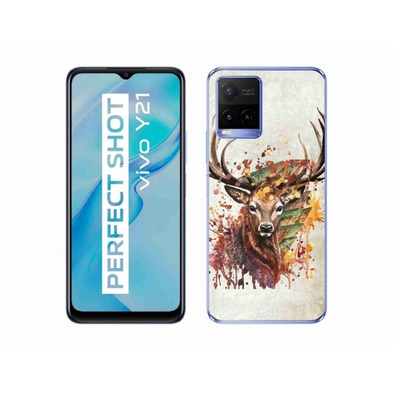 Gelový obal mmCase na mobil Vivo Y21/Y21s/Y33s - jelen 1