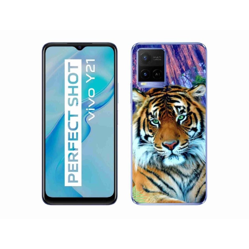 Gelový obal mmCase na mobil Vivo Y21/Y21s/Y33s - tygr
