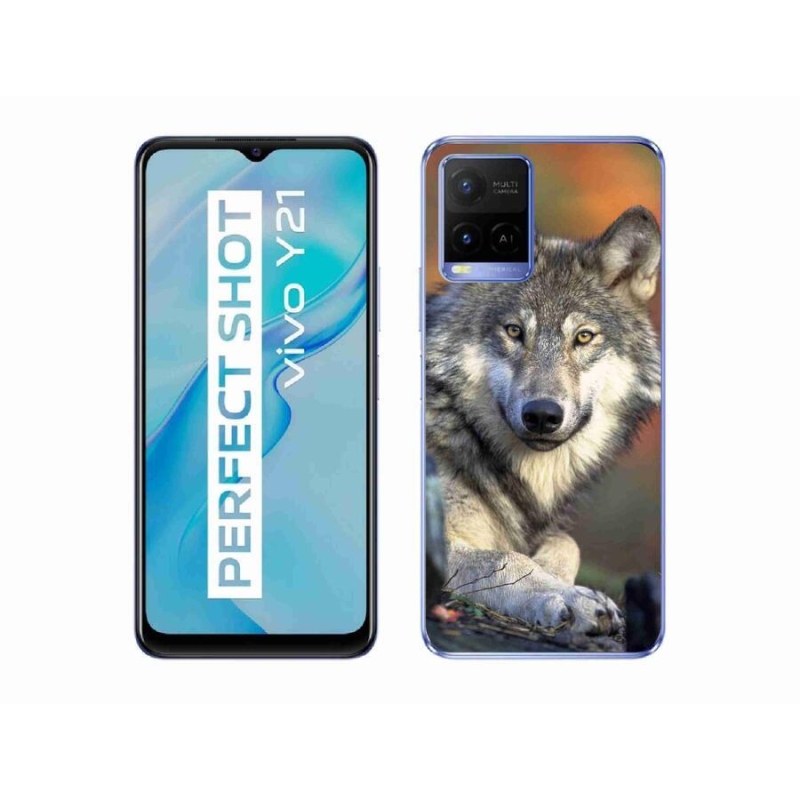 Gelový obal mmCase na mobil Vivo Y21/Y21s/Y33s - vlk