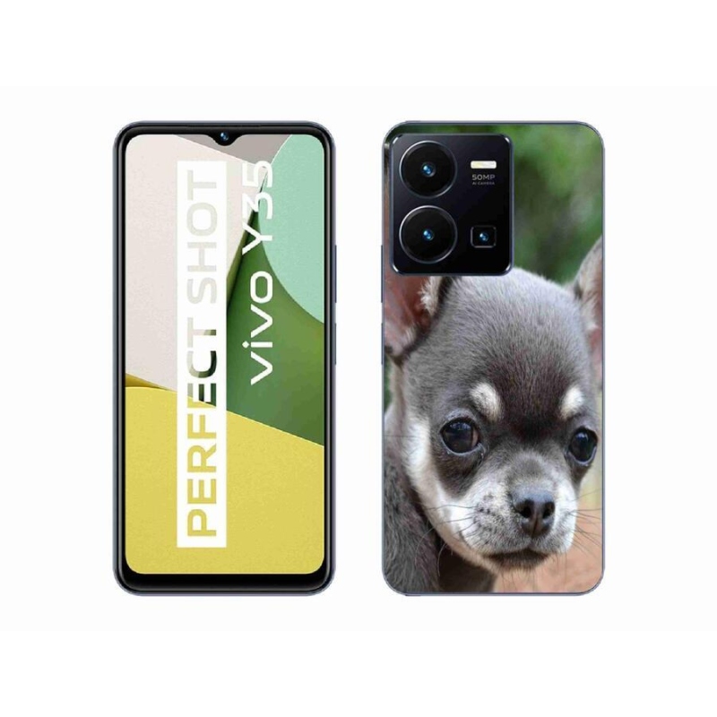 Gelový obal mmCase na mobil Vivo Y35 - čivava