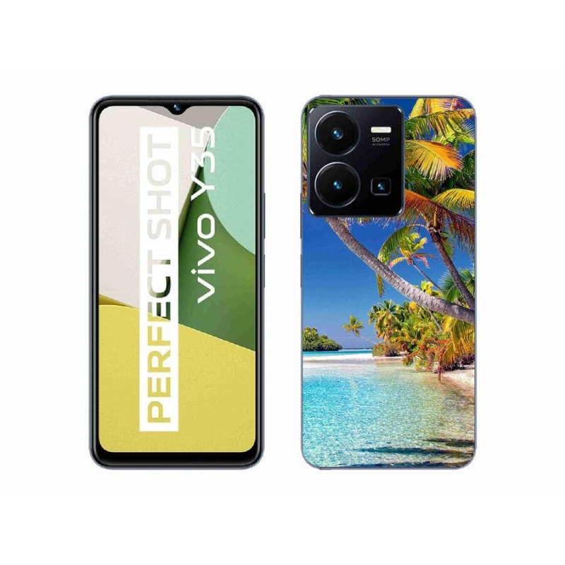 Gelový obal mmCase na mobil Vivo Y35 - mořská pláž