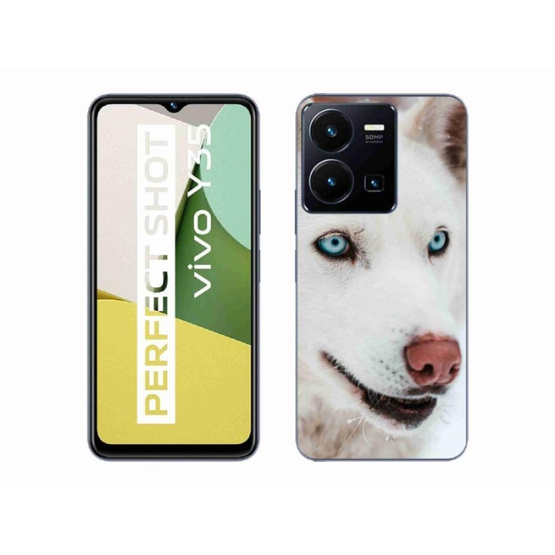 Gelový obal mmCase na mobil Vivo Y35 - psí pohled
