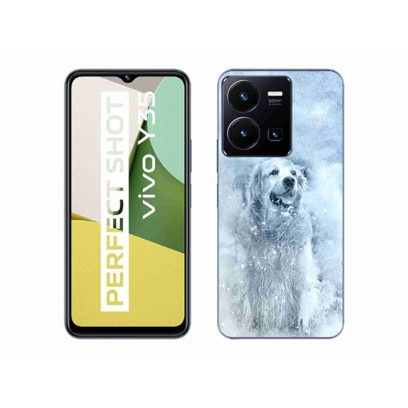 Gelový obal mmCase na mobil Vivo Y35 - retrívr