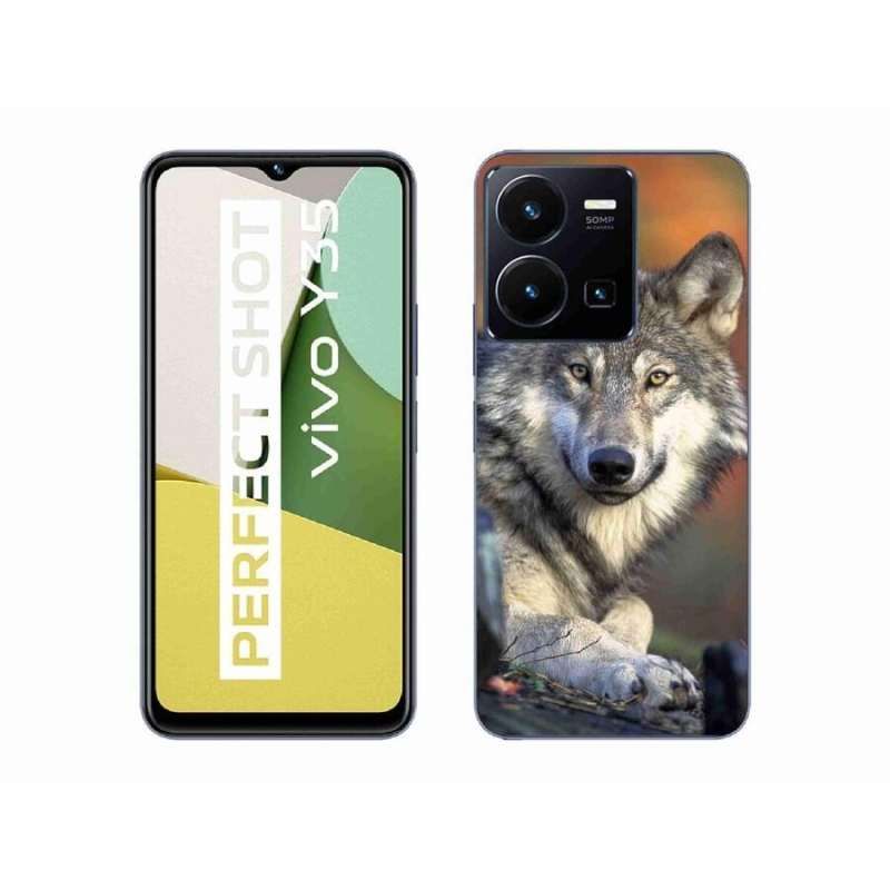 Gelový obal mmCase na mobil Vivo Y35 - vlk