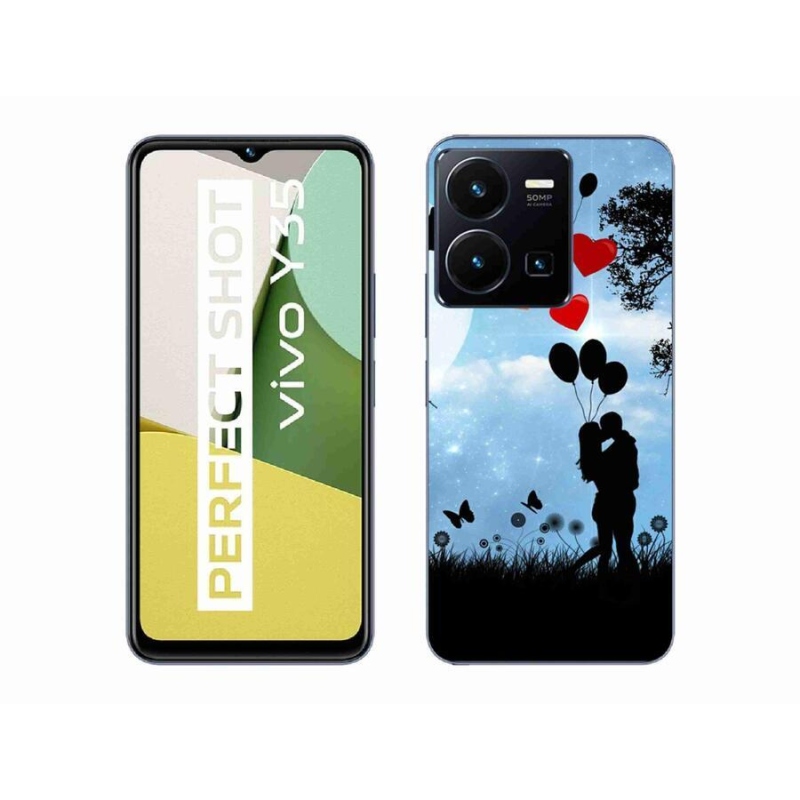 Gelový obal mmCase na mobil Vivo Y35 - zamilovaný pár