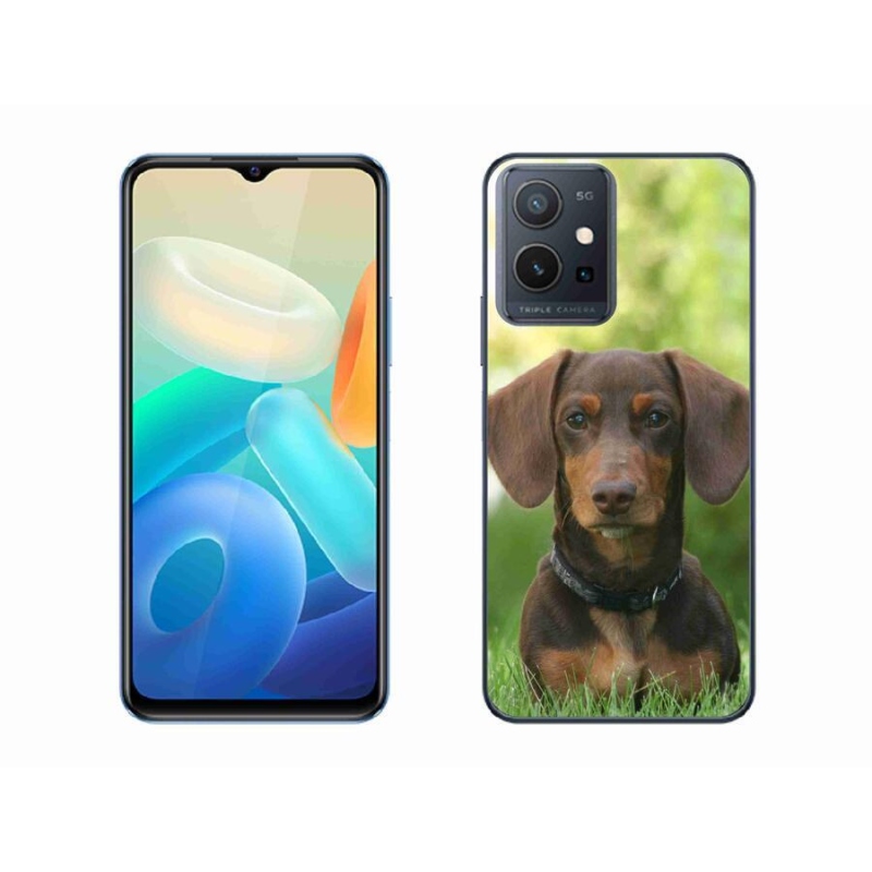 Gelový obal mmCase na mobil Vivo Y55 5G - hnědý jezevčík