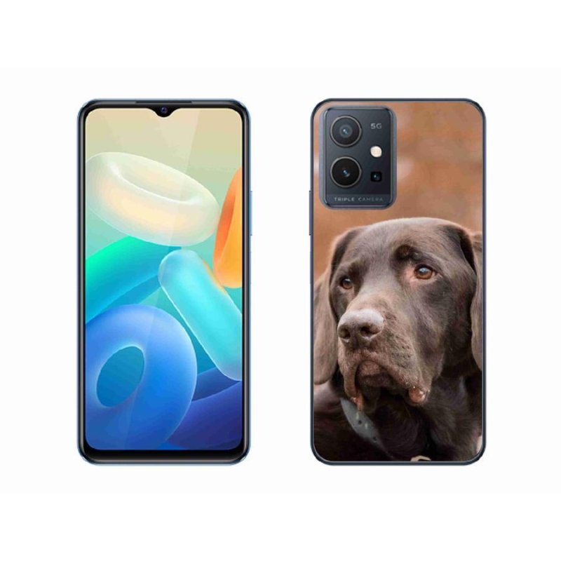 Gelový obal mmCase na mobil Vivo Y55 5G - hnědý labrador