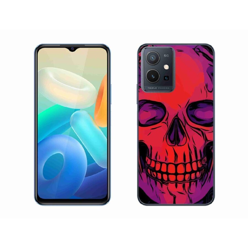 Gelový obal mmCase na mobil Vivo Y55 5G - lebka