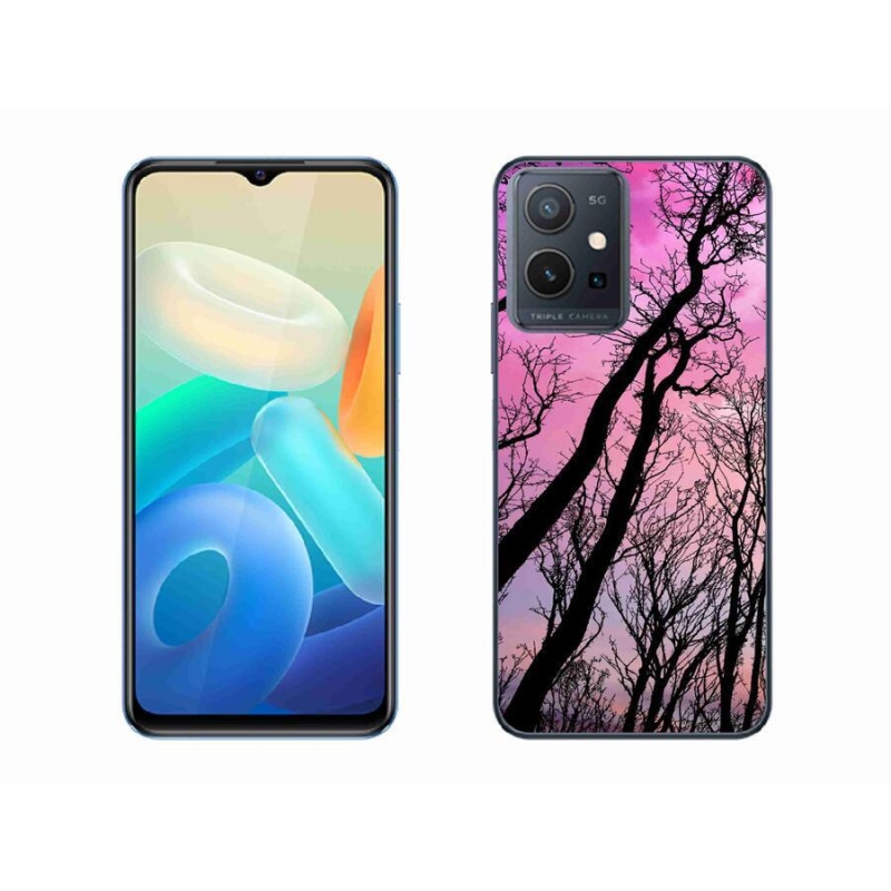 Gelový obal mmCase na mobil Vivo Y55 5G - opadané stromy