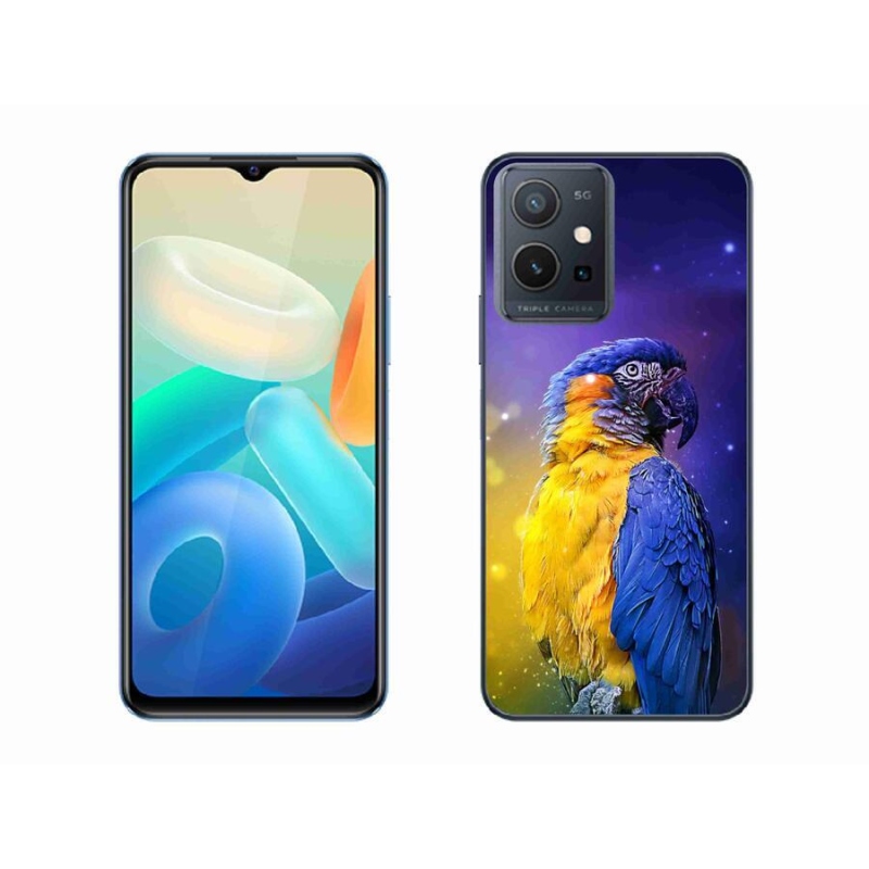 Gelový obal mmCase na mobil Vivo Y55 5G - papoušek ara 1