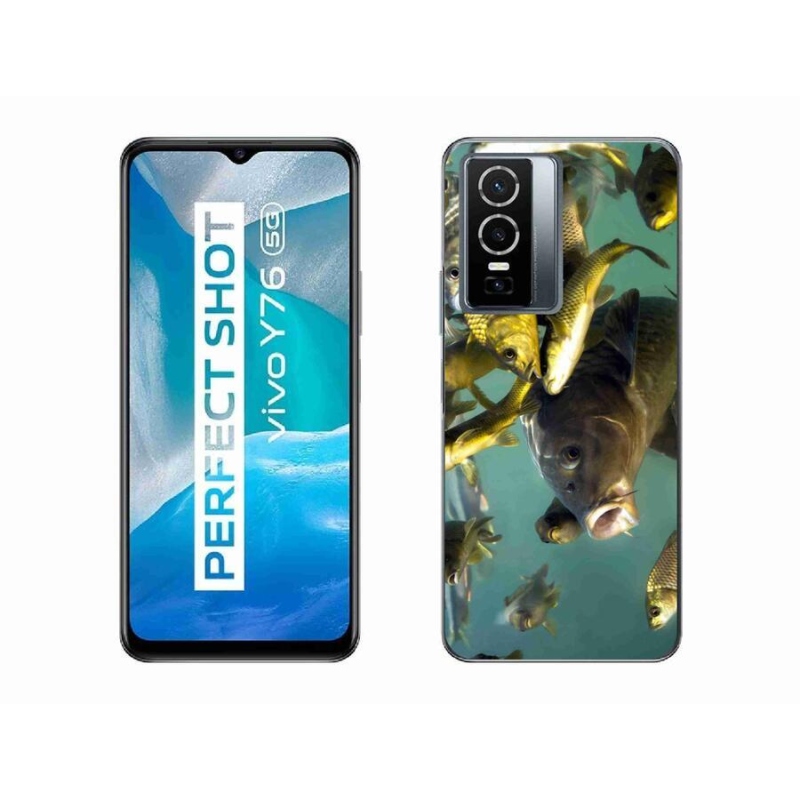 Gelový obal mmCase na mobil Vivo Y76 5G - hejno ryb