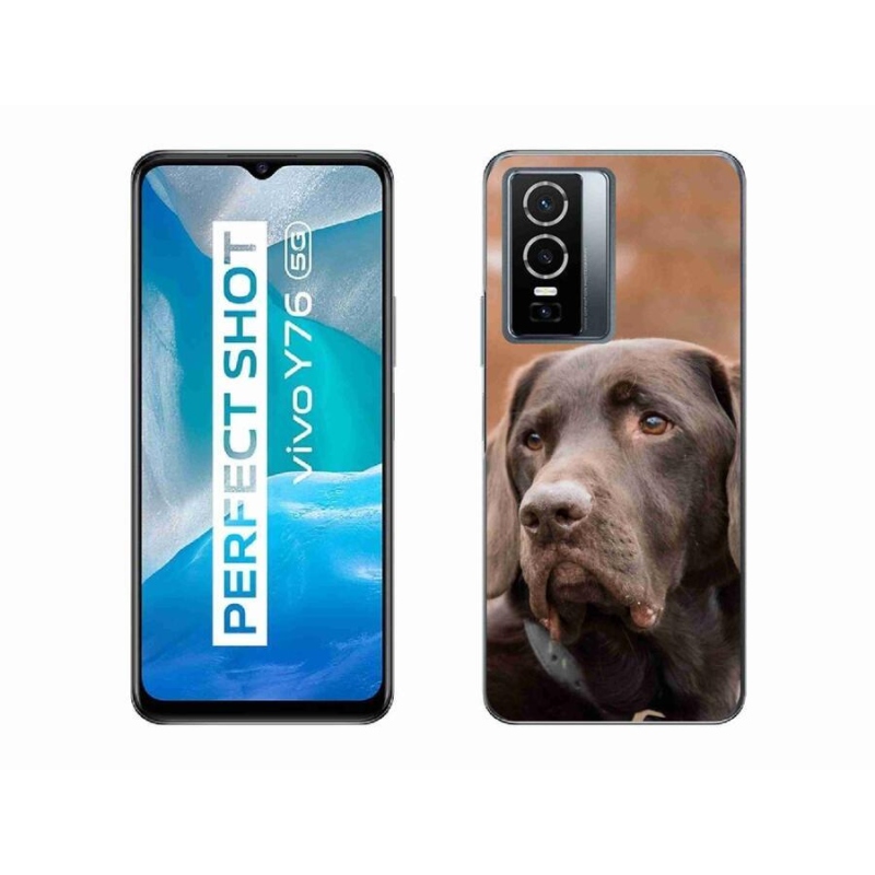 Gelový obal mmCase na mobil Vivo Y76 5G - hnědý labrador