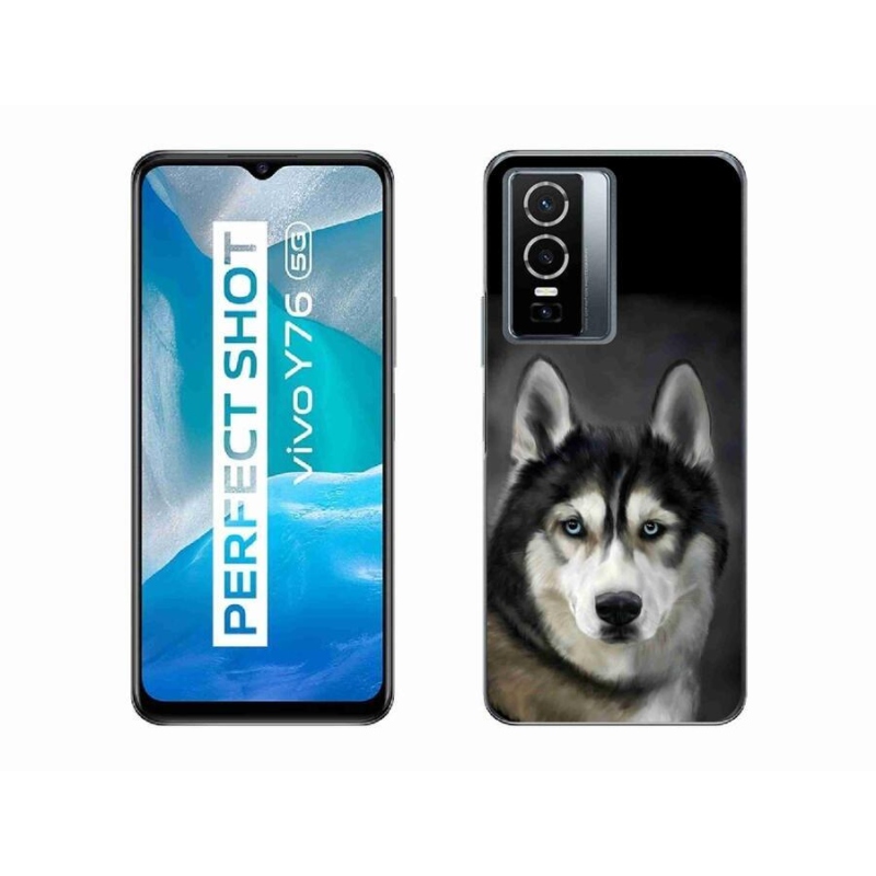 Gelový obal mmCase na mobil Vivo Y76 5G - husky