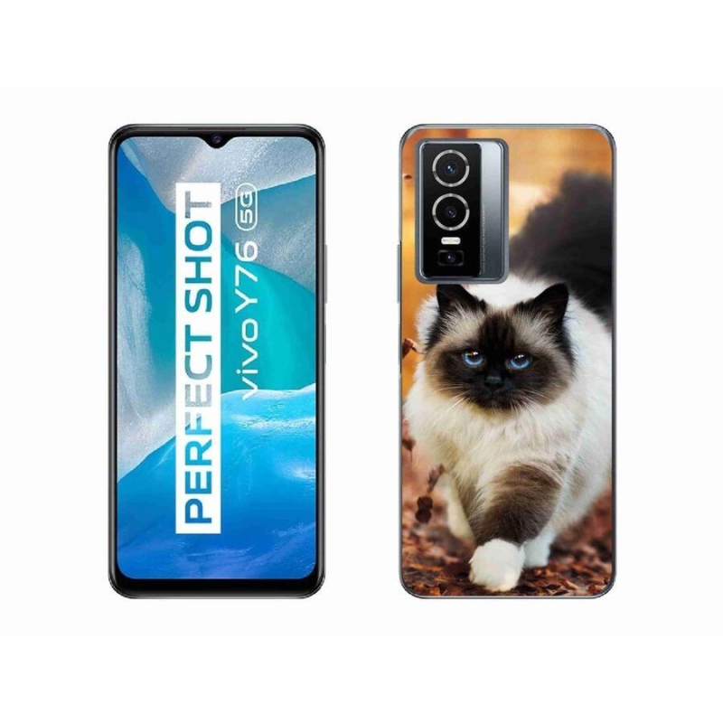 Gelový obal mmCase na mobil Vivo Y76 5G - kočka