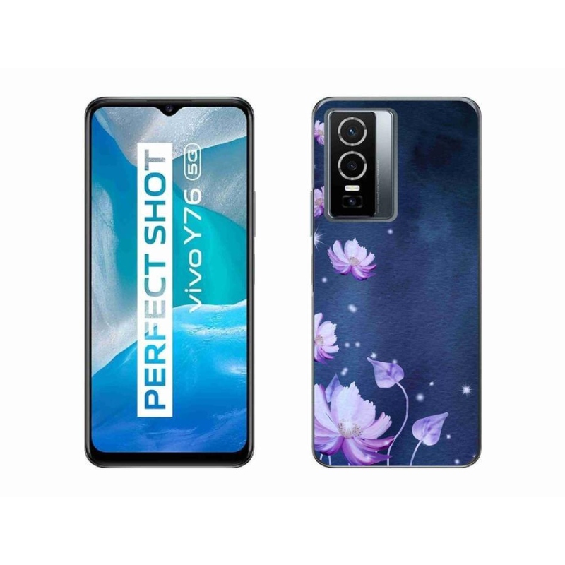 Gelový obal mmCase na mobil Vivo Y76 5G - padající květy