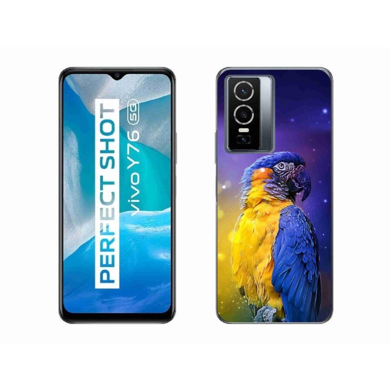 Gelový obal mmCase na mobil Vivo Y76 5G - papoušek ara 1