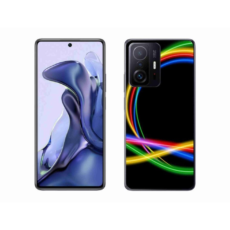 Gelový obal mmCase na mobil Xiaomi 11T - neonové kruhy