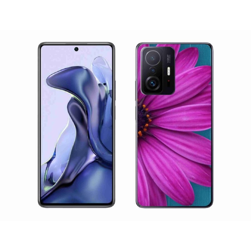 Gelový obal mmCase na mobil Xiaomi 11T Pro - fialová kopretina