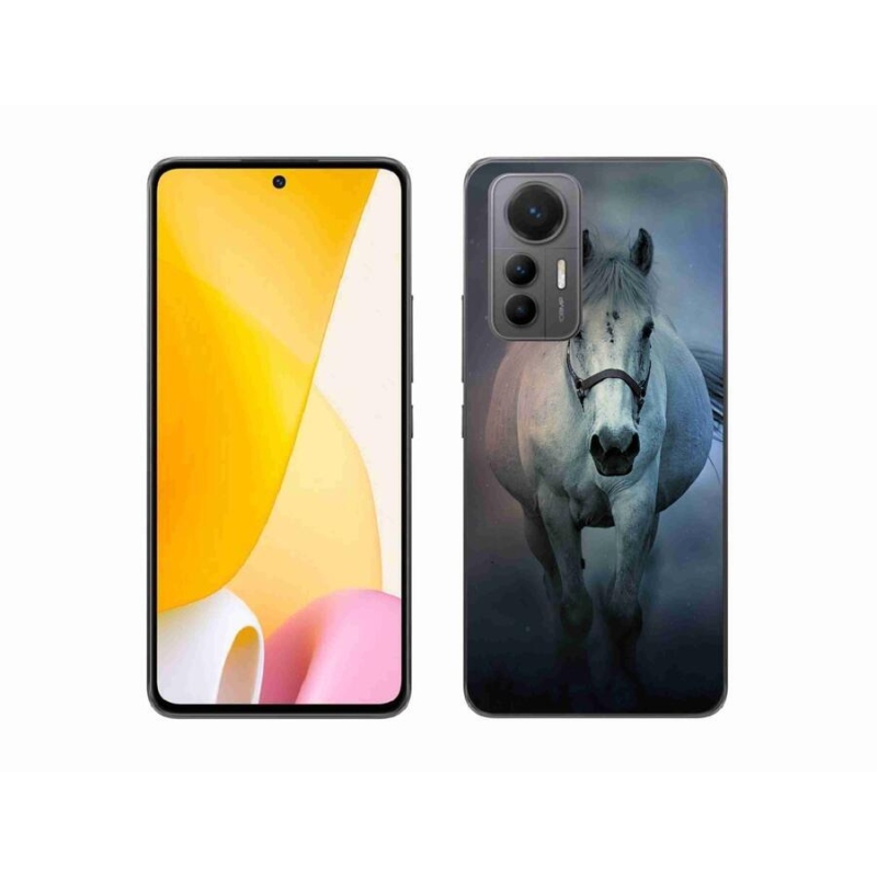 Gelový obal mmCase na mobil Xiaomi 12 Lite - běžící bílý kůň