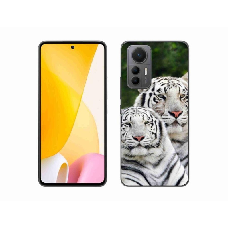 Gelový obal mmCase na mobil Xiaomi 12 Lite - bílí tygři