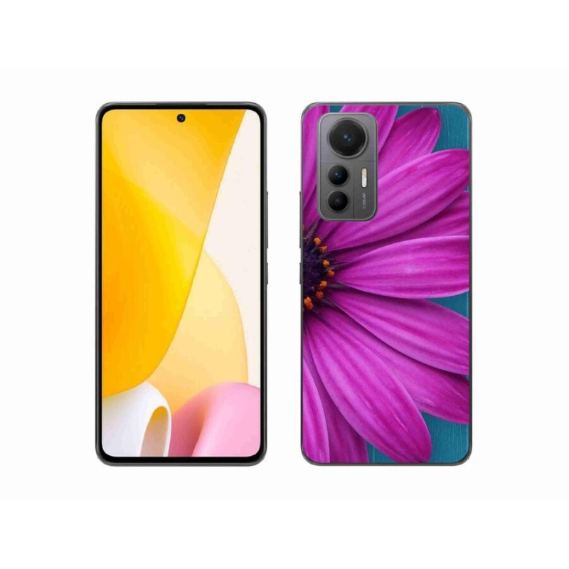 Gelový obal mmCase na mobil Xiaomi 12 Lite - fialová kopretina
