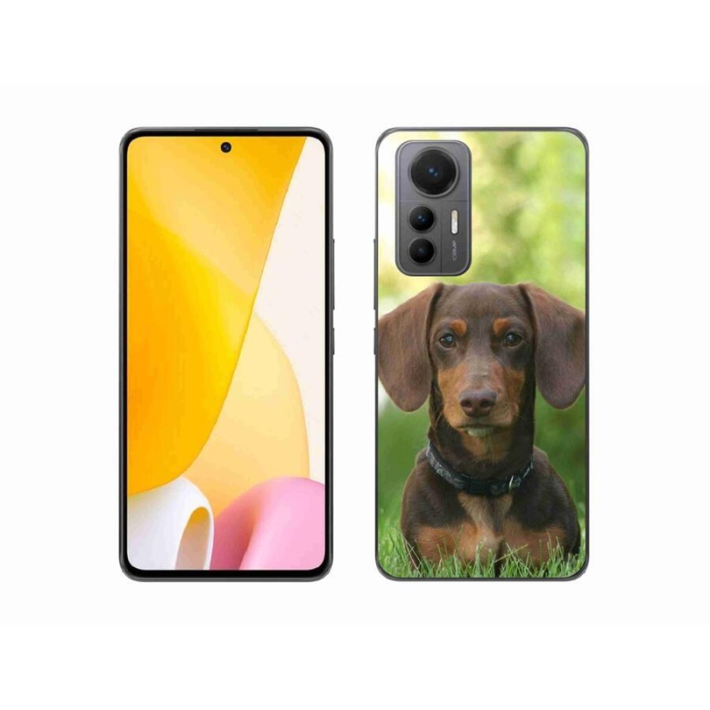Gelový obal mmCase na mobil Xiaomi 12 Lite - hnědý jezevčík